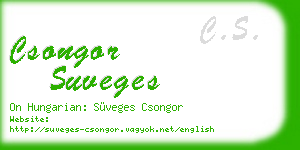 csongor suveges business card